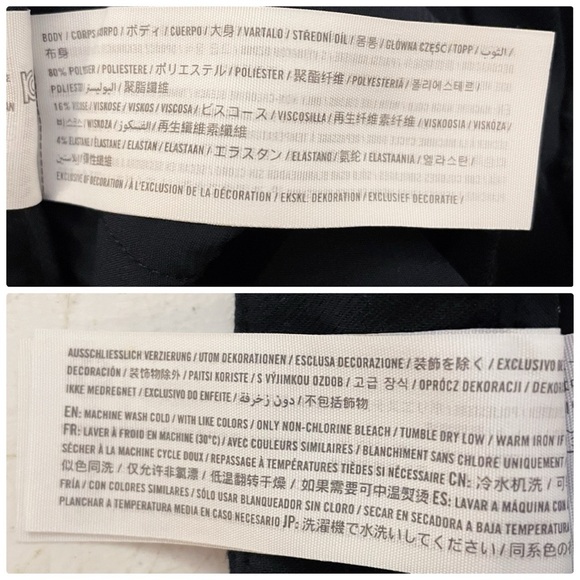 Abercrombie & Fitch Sloane Tailored Wide Leg Trouser Pant in Black - Picture 12 of 12